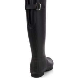 Hunter adjustable back rain boots black